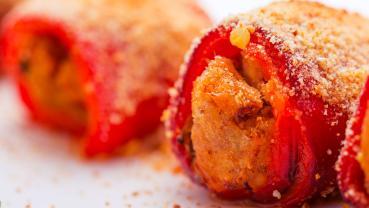 Involtini di peperoni con tonno