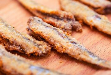 Alici indorate e fritte