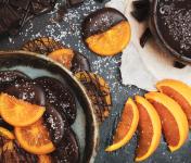 Fette di arance candite al cioccolato