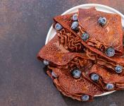 Crepes proteiche al cacao