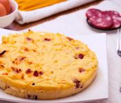 Migliaccio napoletano salato con i bucatini