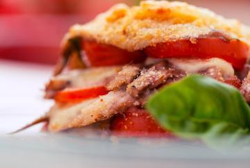 Millefoglie di alici con mozzarella di bufala