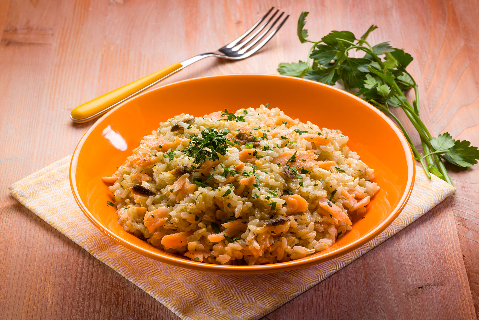 risotto salmone affumicato e limone